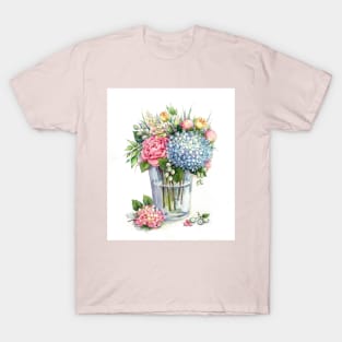 Bouquet with blue hydrangea T-Shirt